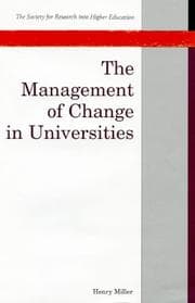 Tapa de The management of change in universities