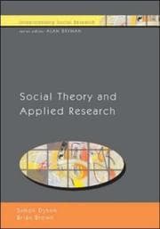 Tapa de Social theory and applied health research