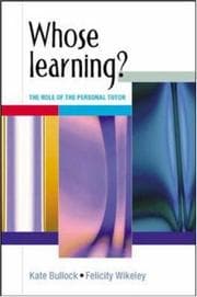 Tapa de Whose learning?