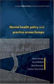 Tapa de Mental health policy and practice across Europe