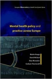 Tapa de Mental health policy and practice across Europe