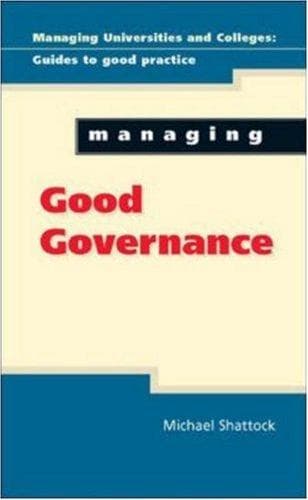 Tapa de Managing Good Governance