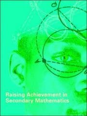 Tapa de Raising Achievement in Secondary Mathematics