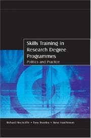 Tapa de Skills training in research degree programmes