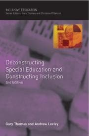 Tapa de Deconstructing Special Education and Constructing Inclusion (Inclusive Education)