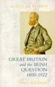 Tapa de Great Britain and the Irish Question 1800-1922