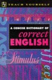 Tapa de Concise Dictionary of Correct English (Teach Yourself: Concise Dictionaries)