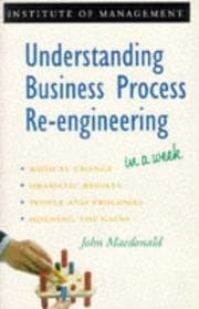 Tapa de Understanding business process re-engineering in a week