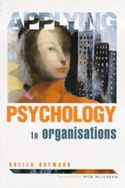 Tapa de Applying Psychology To Organizations (Applying Psychology To...)