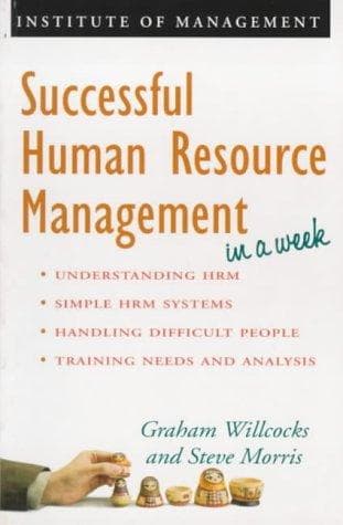 Tapa de Successful human resource management in a week