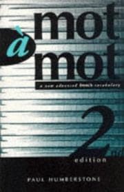 Tapa de Mot a Mot (Advanced-level Vocabulary S.)