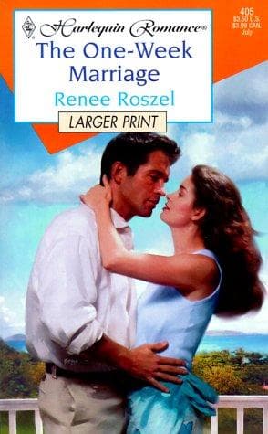 Tapa de One - Week Marriage Larger Print