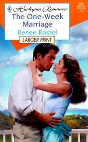 Tapa de One - Week Marriage Larger Print