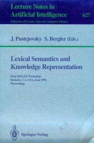 Tapa de Lexical Semantics and Knowledge Representation
