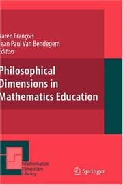 Tapa de Philosophical dimensions in mathematics education
