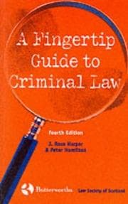 Tapa de A Fingertip Guide to Criminal Law