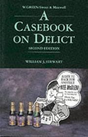 Tapa de Casebook on Delict
