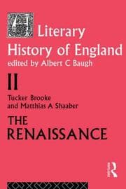 Tapa de The Literary History of England: Vol 2