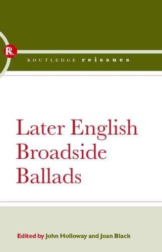 Tapa de Later English Broadside Ballads