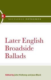 Tapa de Later English Broadside Ballads