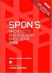 Tapa de Spon's Architects' and Builders' Price Book 2008 (Spon's Price Book)