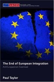 Tapa de The End of European Integration