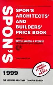 Tapa de Spon's Architects' and Builders' Price Book 1999