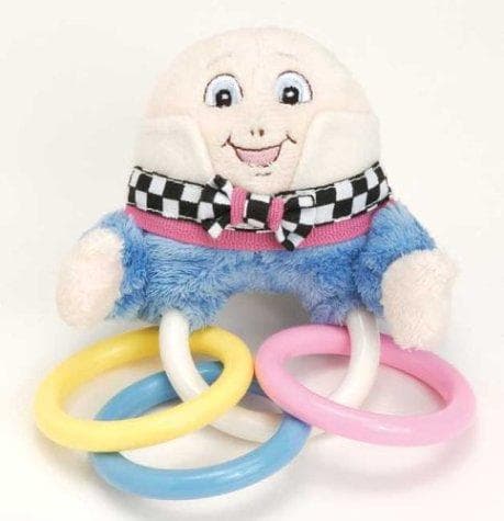 Tapa de Humpty Dumpty Ring Rattle (12 Count) (Sidekicks)