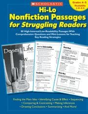 Tapa de Hi-Lo Nonfiction Passages for Struggling Readers: Grades 4-5