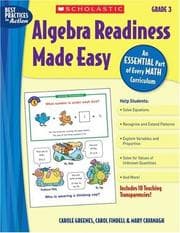 Tapa de Algebra Readiness Made Easy: Grade 3