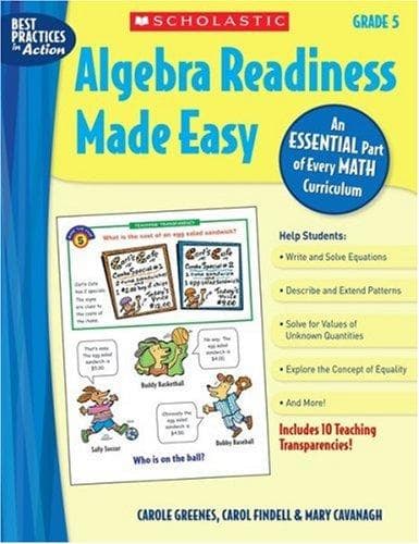 Tapa de Algebra Readiness Made Easy: Grade 5