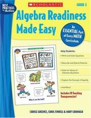 Tapa de Algebra Readiness Made Easy: Grade 5