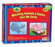 Tapa de Matching Animals and Babies Lace-Up Cards