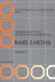 Tapa de Handbook on the physics and chemistry of rare earths