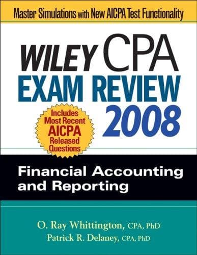 Tapa de Wiley CPA Exam Review 2008