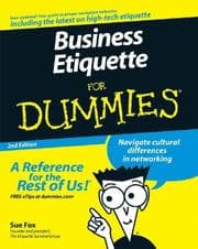 Tapa de Business Etiquette For Dummies (For Dummies (Business & Personal Finance))