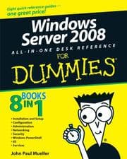 Tapa de Windows Server 2008 All-In-One Desk Reference For Dummies (For Dummies (Computer/Tech))