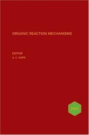 Tapa de Organic Reaction Mechanisms, 2001