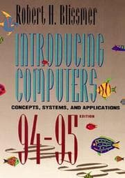 Tapa de Introducing Computers, Concepts, Systems and Applications, 1994-1995 (Introducing Computers)