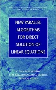 Tapa de New parallel algorithms for direct solution of linear equations