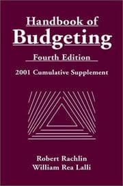 Tapa de Handbook of Budgeting