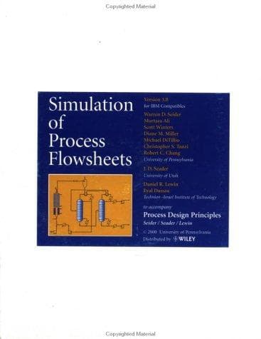 Tapa de Process Design Principles, Simulation of Process Flowsheets