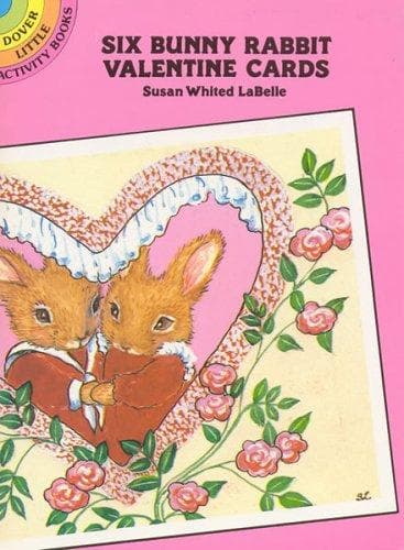 Tapa de Six Bunny Rabbit Valentine Postcards