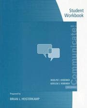 Tapa de Student Workbook for Verderber/Verderber's Communicate!, 12th