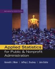 Tapa de Applied statistics for public and nonprofit administration