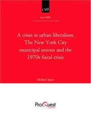 Tapa de A crisis in urban liberalism