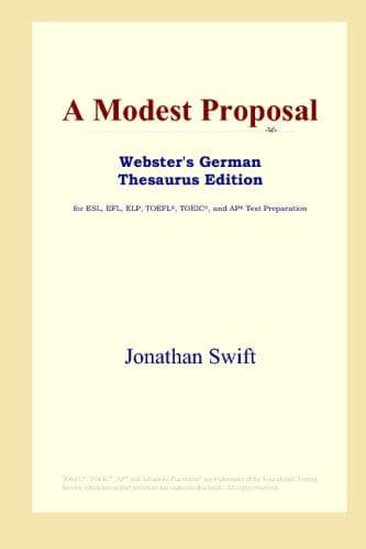 Tapa de A Modest Proposal (Webster's German Thesaurus Edition)