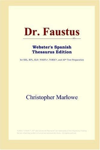 Tapa de Dr. Faustus (Webster's Spanish Thesaurus Edition)