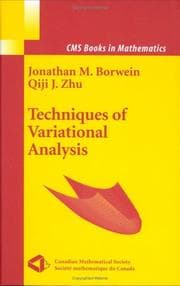 Tapa de Techniques of variational analysis