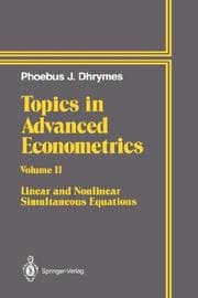 Tapa de Topics in Advanced Econometrics: Volume 2